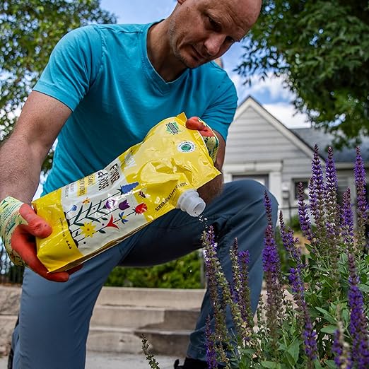 Sunday Flower & Bloom Garden Naturals Plant Food Mix - Ready-to-Use Fertilizer - Perfect for Bulbs, Wildflowers, and Ornamental Gardens - OMRI-Listed, 4-4-6 NPK Mix - 2 Pack, 2lb Mix