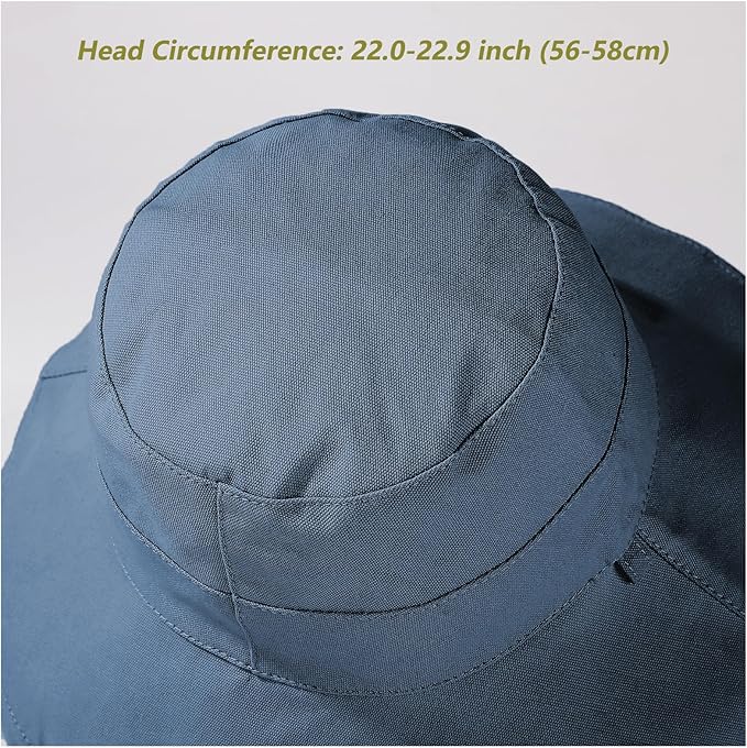 vidsel Womens Sun Hats Wide Brim Reversible Bucket Cotton Hat Packable Summer Travel Cap with Hat Clip,UV Protection