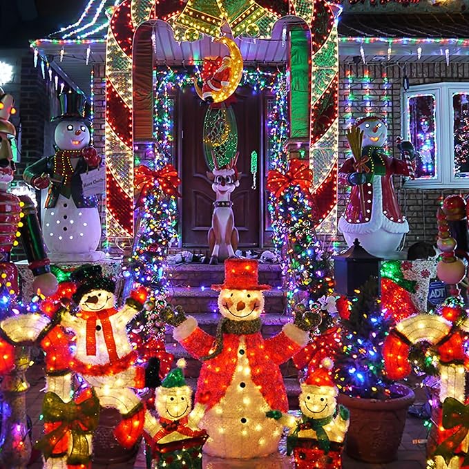 TW SHINE Christmas Lights, Total 400 LED 132FT Outdoor Christmas Lights Plug in with 8 Modes, Waterproof Multi Colored Light Outdoor, Indoor Xmas Decorations for Party Yard Decor