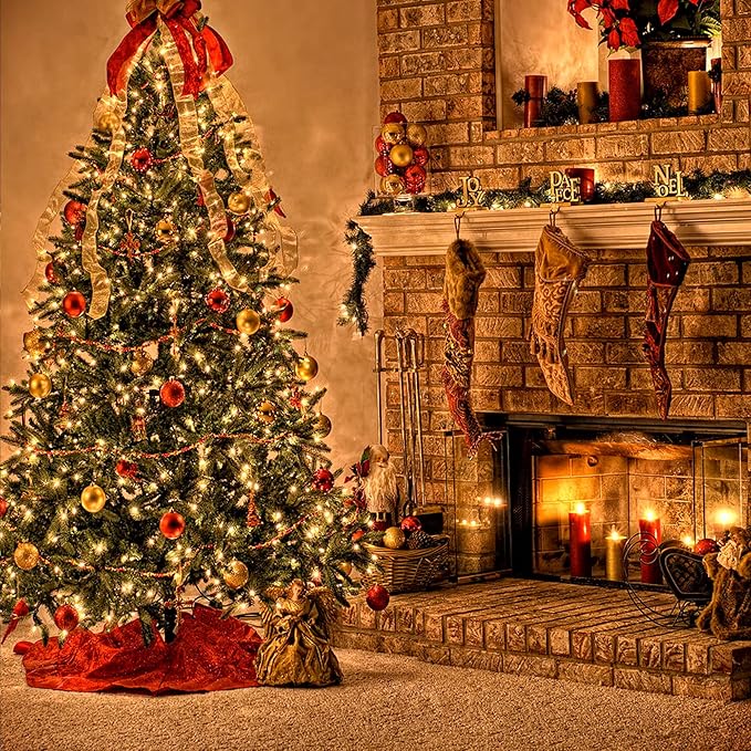 TW SHINE Warm White Christmas Lights, Total 400 LED 132FT Outdoor Christmas Lights Plug in with 8 Modes, Waterproof Light Outdoor Green Wire, Indoor Xmas Decoration for Party Yard House Decor