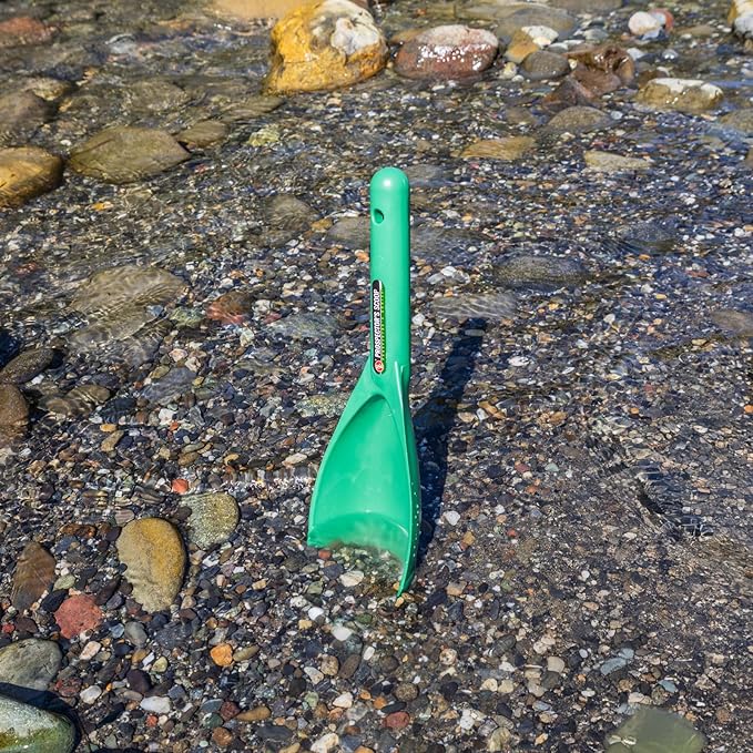 ASR Outdoor 12.5 Inch Prospecting Large Sand Scoop Plastic Trowel for Metal Detector Gold Panning, Green