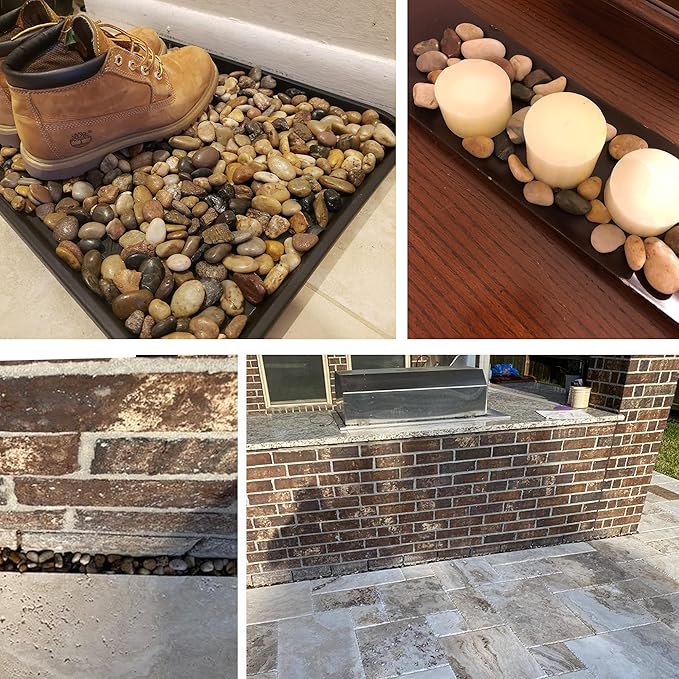 Pebbles for Plants 1.8 lb Natural Garden Decorative Stone Outdoor Polish River Rocks 1-1.5 Inches…