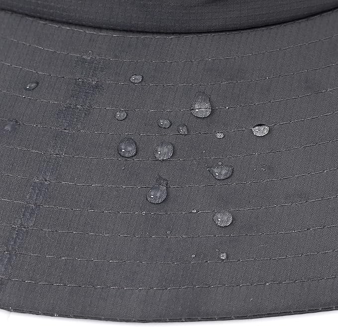 Womens Summer Sun Hat Beach Hat Wide Brim Outdoor UV Protection Hat Foldable Cool Mesh Ponytail Bucket Hat