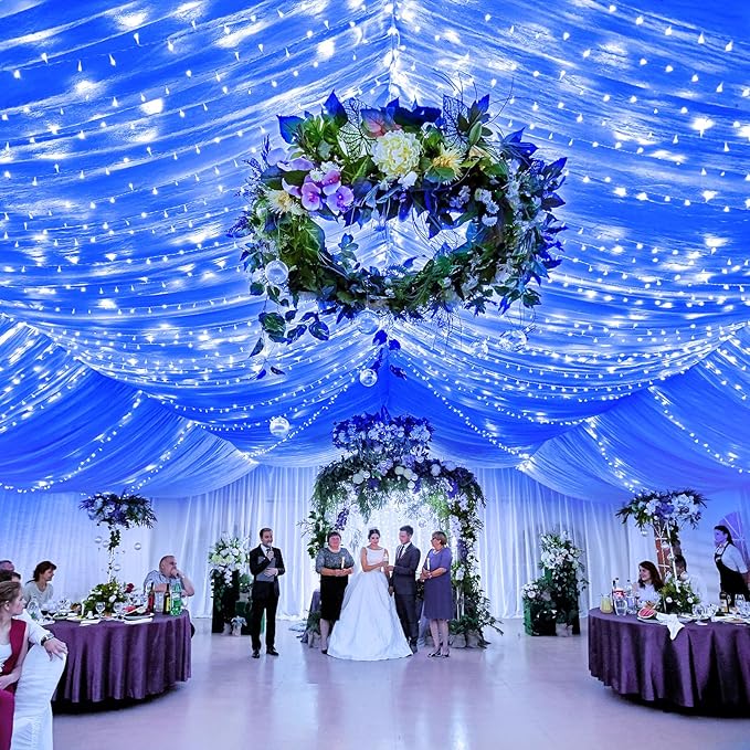 165FT 500 LED Christmas Lights, Plug in Christmas String Lights with Waterproof, 8 Modes Twinkle Fairy Lights for Xmas Garden Tree Holiday Decorations, Blue