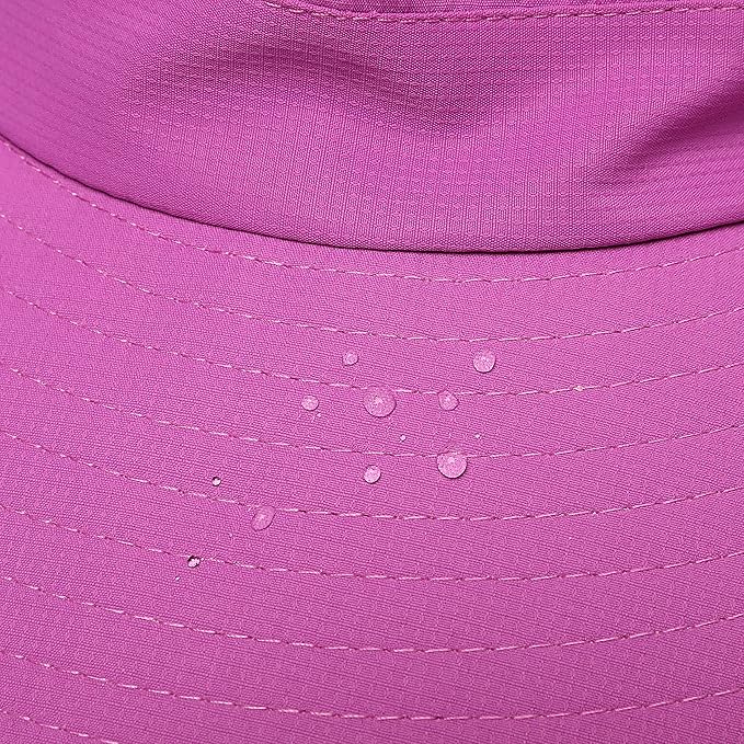 Womens Summer Sun Hat Beach Hat Wide Brim Outdoor UV Protection Hat Foldable Cool Mesh Ponytail Bucket Hat