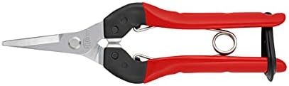 Felco F321 Pruning Snips – 7" Swiss-Made Garden Clippers with Curved Blade & Rounded Tip | Pruning Shears for Gardening | Garden Snips and Pruners with Carbon Steel Blade, Sap Groove