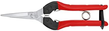 Felco F322 Pruning Snips – 9.84" Swiss-Made Garden Clippers with Curved Blade & Rounded Tip | Pruning Shears for Gardening | Garden Snips and Pruners with Carbon Steel Blade, Sap Groove