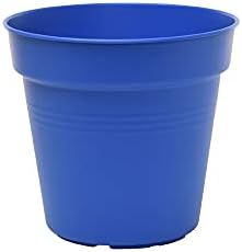 Mintra Home Garden Pots 4pk - Flowers, Herbs, Plants, Indoor, Outdoor, Colorful, Wholesale, Bulk (Blue, 11cm Diameter (4.3in))