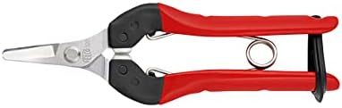 Felco F320 Pruning Snips – 6" Swiss-Made Garden Clippers with Curved Blade & Rounded Tip | Pruning Shears for Gardening | Garden Snips and Pruners with Carbon Steel Blade, Sap Groove
