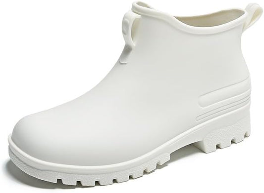 Women's Short Rain Boots Non-slip Wear-Resistant Short Boots Outdoor Work Garden Boots Fashionable Waterproof Ankle Rain Boots