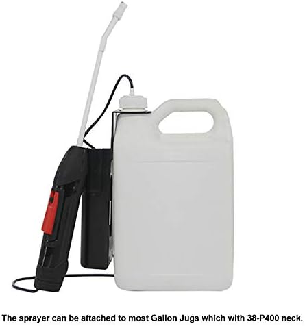 Battery Operated Versatile and Multi-Purpose Foldable Power Sprayer with Holster Easily attaching to Most Available Gallon Jugs Having 38-SP400 Neck for Gardening,Cleaning and Disinfecting