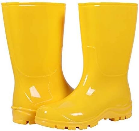 Asgard Women's Mid Calf Rain Boots Printed Waterproof Rubber Boots Short Garden Shose