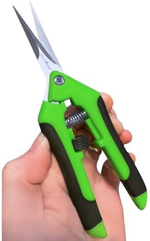 GARDEN GURU Razor Sharp Snip - Professional Garden Pruning Shears Trimmers Scissors – Micro-Tip Precision Stainless Steel Blades - Easy on Arthritic Hands - Soft Ergonomic Rubber Handles (4 Pack)