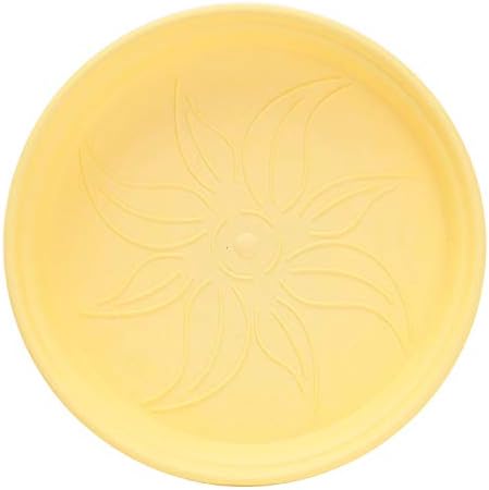 Mintra Home Garden Pots 4pk - Flowers, Herbs, Plants, Indoor, Outdoor, Colorful, Wholesale, Bulk (Yellow, 19cm Diameter (7.5in))