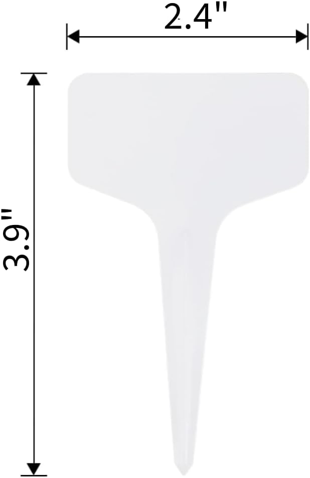 100 Pack Plastic T-Type Plant Labels (NO PENS) Waterproof Garden Marker Plant Markers Outdoor Indoor Herb Garden Labels Plant Tags Nursery Tags