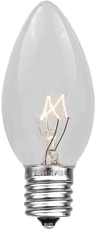 Novelty Lights C9 Clear Christmas String Light Set - 25 Foot, Indoor/Outdoor, Dimmable, Green Wire