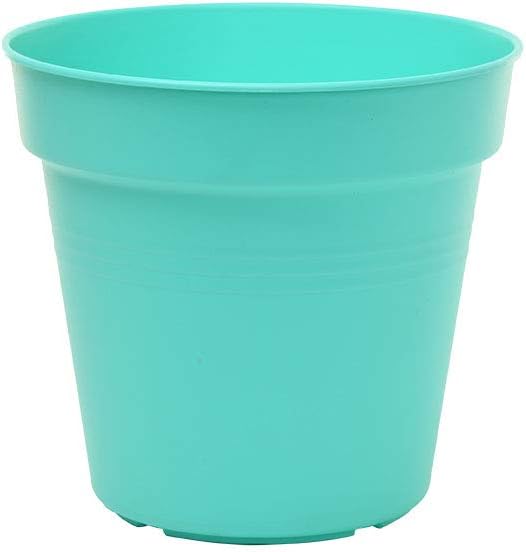 Mintra Home Garden Pots 4pk - Flowers, Herbs, Plants, Indoor, Outdoor, Colorful, Wholesale, Bulk (Teal, 15cm Diameter (5.9in))