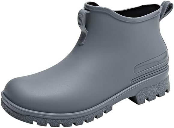 Women's Short Rain Boots Non-slip Wear-Resistant Short Boots Outdoor Work Garden Boots Fashionable Waterproof Ankle Rain Boots