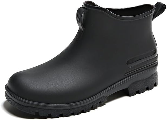 Women's Short Rain Boots Non-slip Wear-Resistant Short Boots Outdoor Work Garden Boots Fashionable Waterproof Ankle Rain Boots