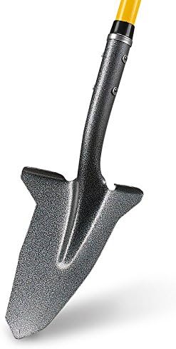 Spear Head Spade SHFD3 40" Yellow Garden Spade Shovel - Gardening Shovel with a 9" x 11" Beveled Blade, Steel-Reinforced Fiberglass Long Handle & Cushioned D-Grip - Digging Spade for Planting