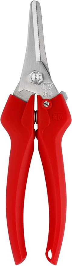 Felco F310 Pruning Snips – 7.3" Lightweight Garden Clippers for Fine Trimming & Harvesting | Pruning Shears for Gardening | Garden Snips and Pruners with Forged Aluminum Handles, Precision Tip