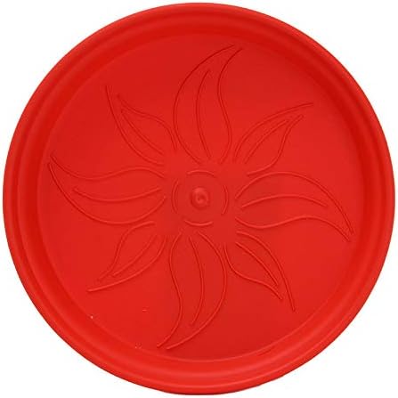 Mintra Home Garden Pots 4pk - Flowers, Herbs, Plants, Indoor, Outdoor, Colorful, Wholesale, Bulk (Red, 15cm Diameter (5.9in))