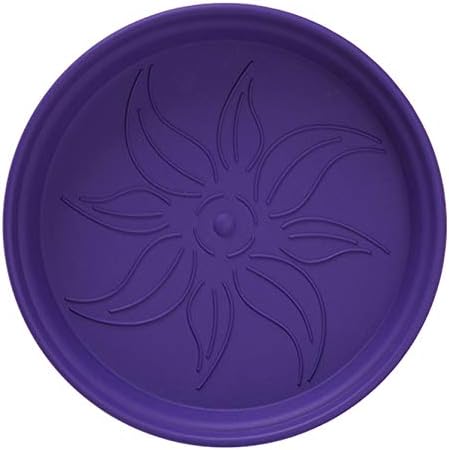 Mintra Home Garden Pots 4pk - Flowers, Herbs, Plants, Indoor, Outdoor, Colorful, Wholesale, Bulk (Purple, 19cm Diameter (7.5in))