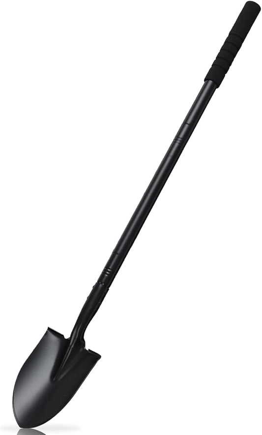 43.7Inches Small Spade Trench Shovel with Heavy Duty Steel Handle Garden Tools, Small Shovel for Digging Gardening Camping Yardwork Car, Black