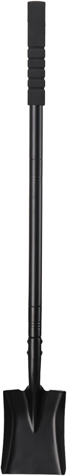 Small Square Shovel 43.3Inches Small Shovel with Metal Handle Garden Tool for Camping Farming Gardening Digging, Black