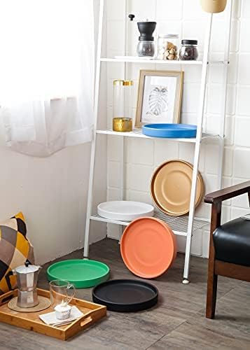 15 Inch Large Ceramic Saucer - Ceramic Drainage Tray for Plant Pot (Matte White)