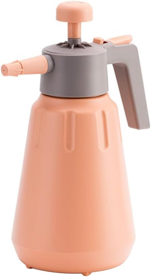 JoyTube Garden Pump Sprayer, 68 oz/0.5 Gallon Hand Held Pressure Sprayer with Safety Valve ＆ Adjustable Nozzle, Large Capacity Bottle Water Weed Flower Plant Lawn Home Washing Spray 2L(Salmon Pink)