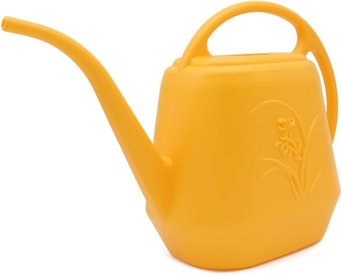 Plastic Watering Can - Orange Color - 1 Gallon
