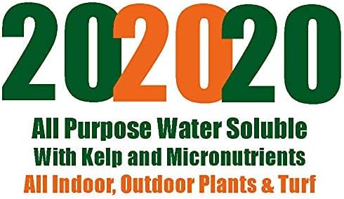20-20-20 Plant Fertilizer by GS Plant Foods- All Purpose Water Soluble Plant Food with Kelp & Micronutrients (3 Pounds) - Suitable for All Plants, Turf, Indoor & Outdoor Plants