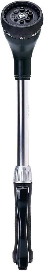 GREEN MOUNT Watering Wand 16-Inch, Heavy Duty Garden Wand with 8 Spray Patterns | Ergonomic & Lightweight for Easy Watering | Ideal for Hanging Baskets, Potted Plants, Window Boxes，Blackish Green