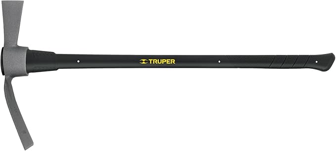 Truper Cutter Mattock Pick Axe - Pickaxe 5 Lb Steelhead with 36-Inch Fiberglass Handle - Pick Axes for Digging - 31638