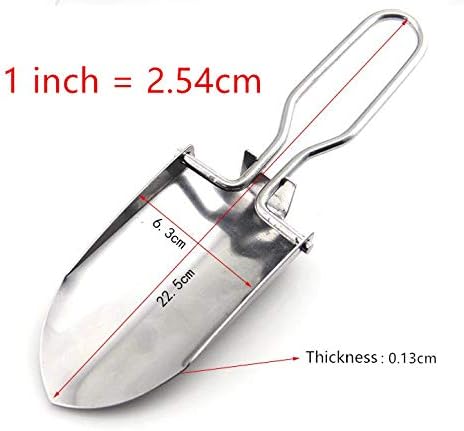 Toasis Garden Trowel Mini Outdoor Foldable Hand Shovel (Olive & Silver-2pcs)