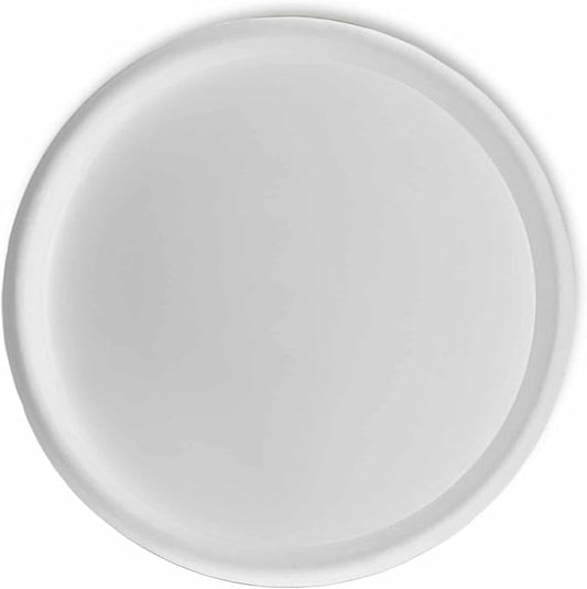 Crescent Garden Universal Round Planter Saucer, Heavy Duty Drainage Dish for Plant Pots, Large Plant Dishes Saucer, Indoor & Outdoor Plant Tray - Cloud White (23" Inner, 25.50" Outer Diameter)