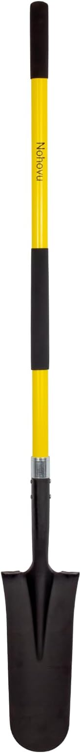 Shovel for Digging, Heavy Duty Shovel with Fiberglass Handle, 58 Inches