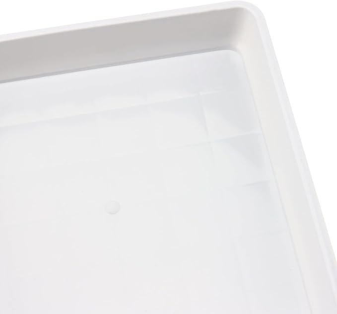 JOIKIT 15 PCS 11.4 x 11.4 Inch Square Plant Saucer, Plastic Plant Saucer Drip Tray, Square Flower Pot Tray for Indoors and Outdoor Plant Pots, 1.6 Inch Deep, White