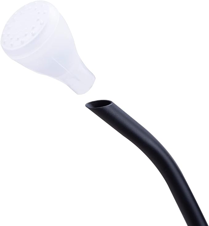 Stainless Steel Black Colored Watering Can 1/2 Gallon 68oz Long Spout Watering Pot for Indoor Plant Watering or Outdoor Gardening with 2Pcs Removable Spray Spout for Flowers