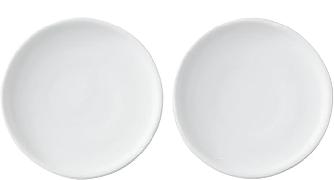 6 inch Matte Wihte Ceramic Plant Saucer (2 Pack)-Ceramic Drainage Tray for Plant Pot