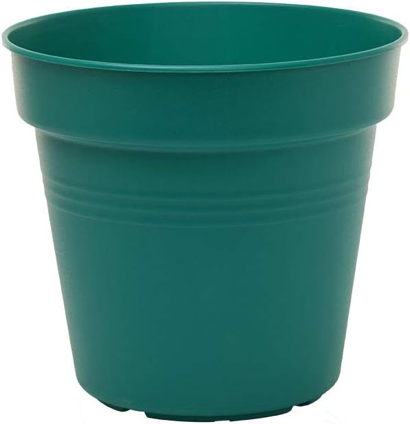 Mintra Home Garden Pots 4pk - Flowers, Herbs, Plants, Indoor, Outdoor, Colorful, Wholesale, Bulk (Forest Green, 17cm Diameter (6.6in))