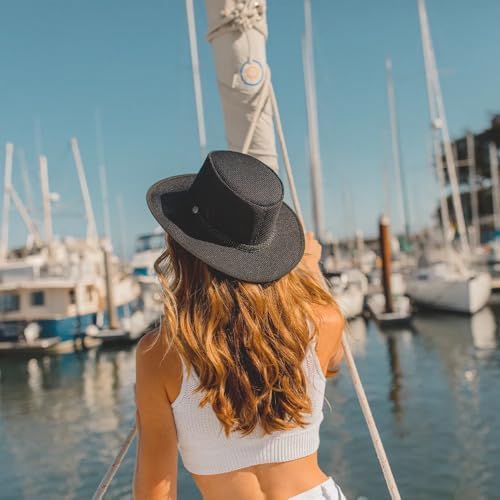 American Hat Makers Cabana Wide Brim Sun Hat | Handcrafted, Breathable, UPF 50 & Water-Resistant | Perfect for Outdoors
