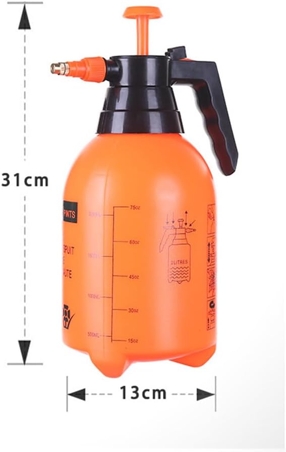 VANZACK 3Pcs 2L Handheld Garden Pump Sprayer Pressure Water Sprayers Mist Pump Bottle Plant Mister Water Spray Bottle with Adjustable Nozzle for Lawn,Garden Watering,Home Cleaning