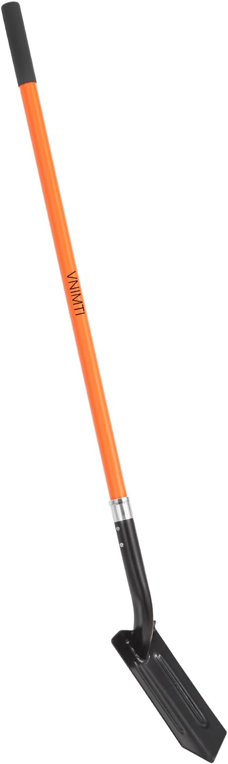 VNIMTI Trench Shovel for Digging, 4-Inch Trenching Shovel with Fiberglass Handle, 56 Inches