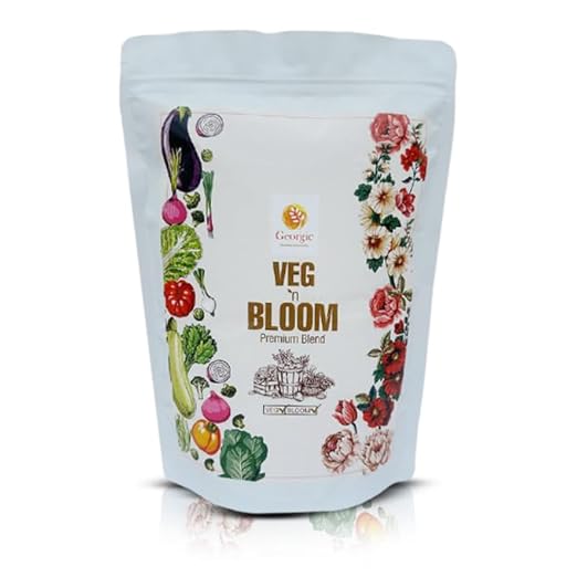 Veg N Bloom Natural Potting Mix Nutrient Rich Seed Starter Soil, Root Growth Coco Pith Neem Frass Garden Soil Vegetables Herbs Flowers Houseplants