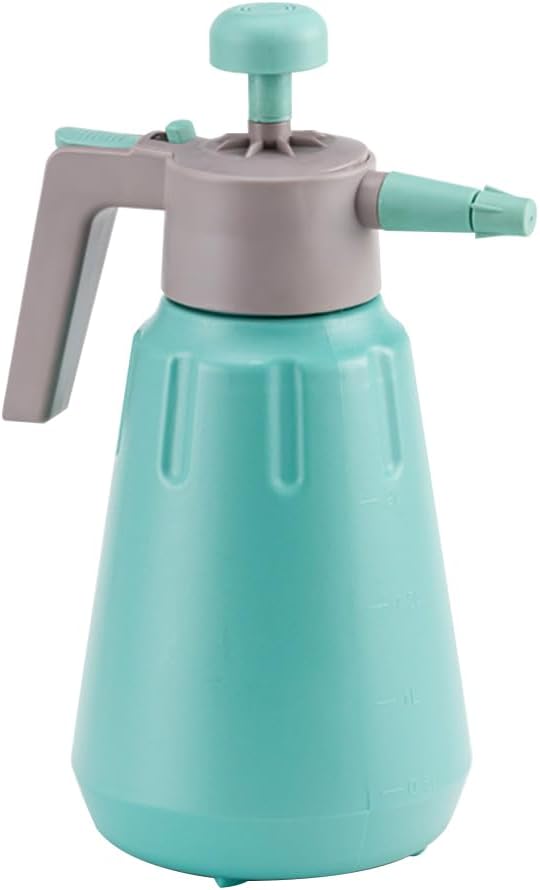 Handheld Garden Pump Sprayer, 0.5Gallon/68oz Garden & Lawn Pressure Spray Bottle with Safety Value & Adjustable Nozzle for Plant Spraying/Home Cleaning/Car Washing 2L Capacity (Turquoise)
