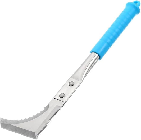 Kosoyo Crack Weeder Crack Weeding Tool Sawtooth Wave Manual Scythe Stainless Steel Gardening Tool -11.42"