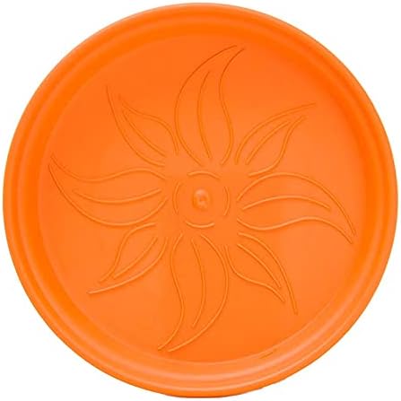 Mintra Home Garden Pots 4pk - Flowers, Herbs, Plants, Indoor, Outdoor, Colorful, Wholesale, Bulk (Orange, 17cm Diameter (6.6in))