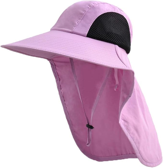 Sun Hat for Men Women with Neck Flap,UPF 50+ UV Protective Hiking Fishing Hats,Wide Brim Sun Hat for Women&Men